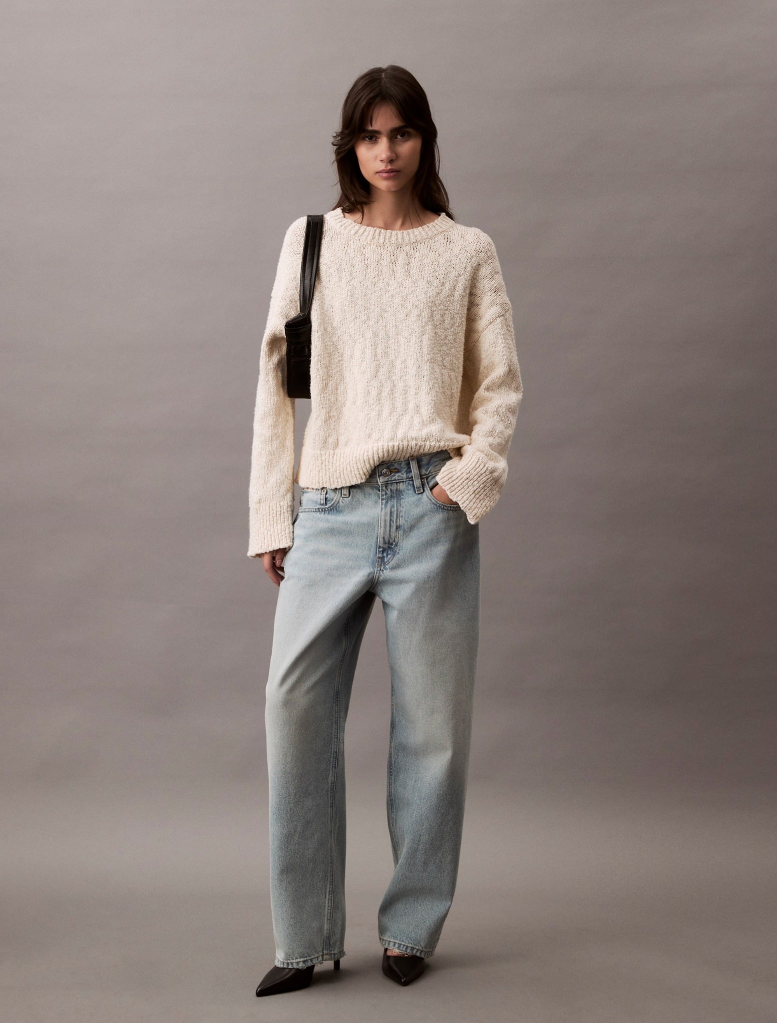 Calvin Klein - Quần jeans ống rộng CK nữ 90's Loose Jeans