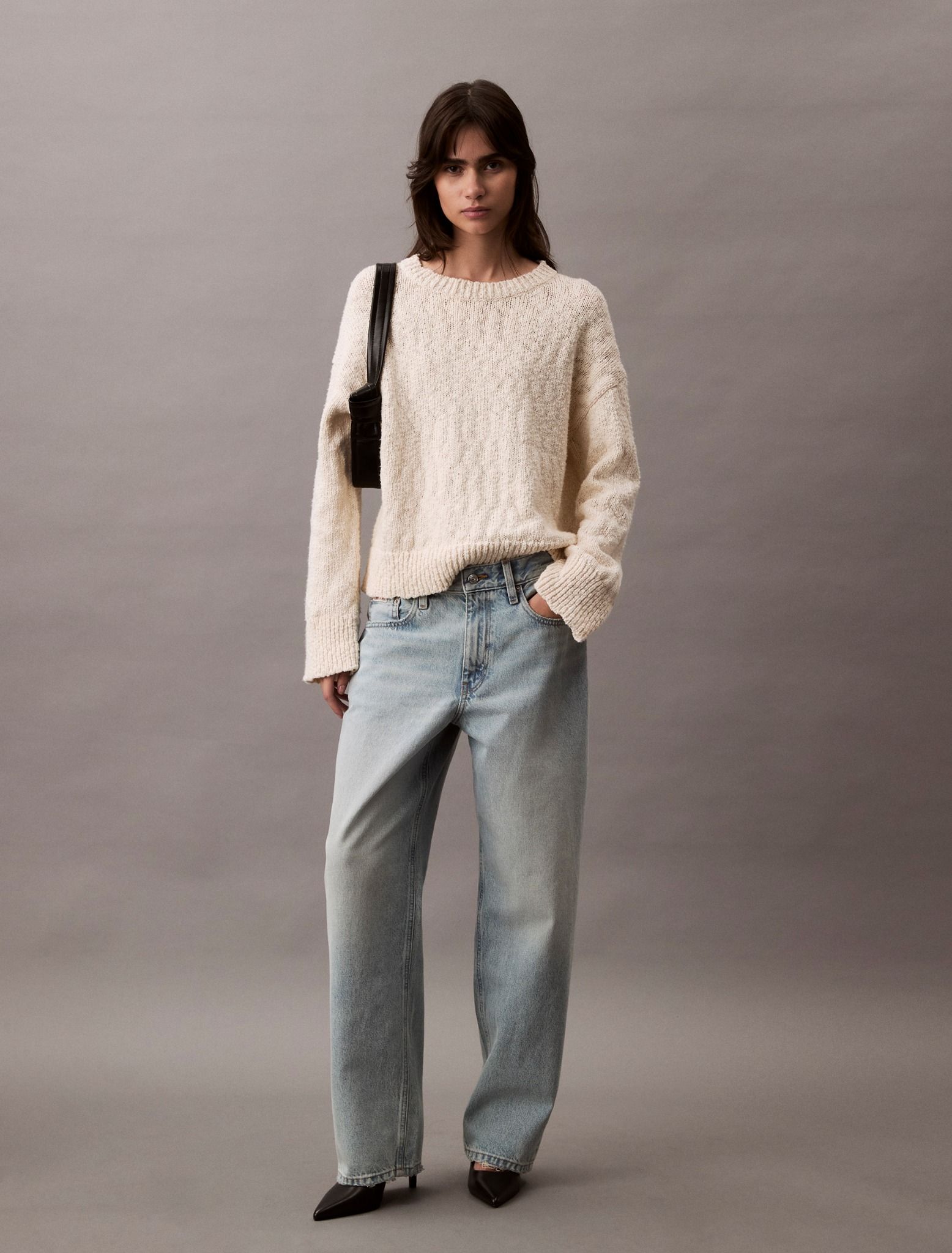 Calvin Klein - Quần jeans ống rộng CK nữ 90's Loose Jeans
