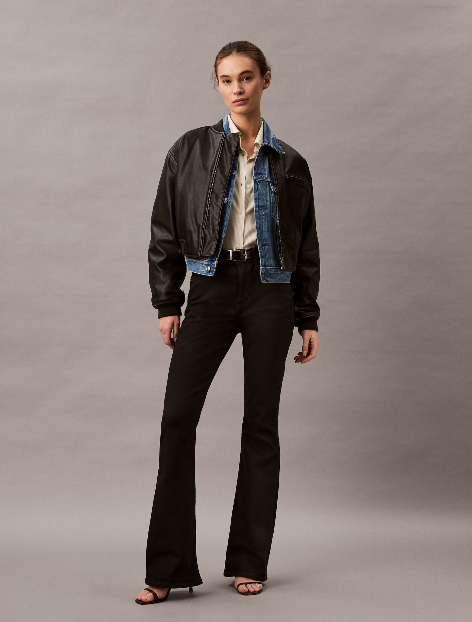 Calvin Klein - Quần jeans dài CK nữ High Rise Bootcut Jeans