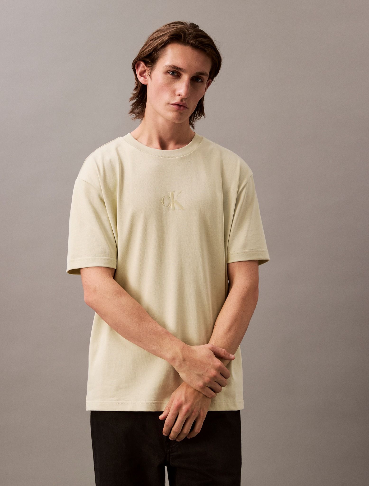 Calvin Klein - Áo phông thời trang CK nam Relaxed Gloss Logo T-shirt