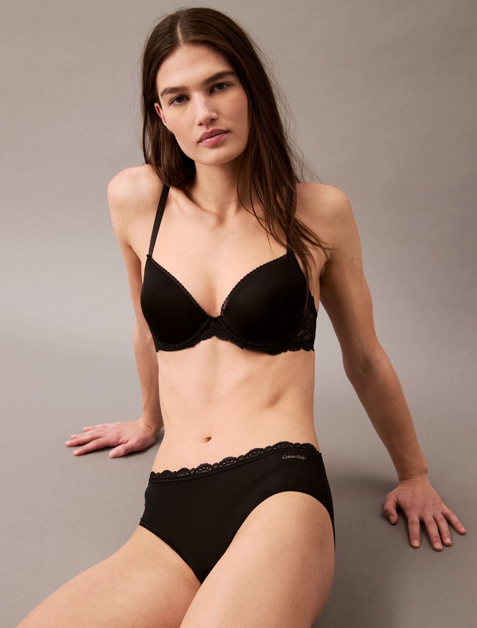 Calvin Klein - Quần lót CK nữ Microfiber Stretch with Lace Hipster