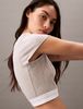Calvin Klein - Áo ngủ CK nữ Rib Knit Cropped Tee