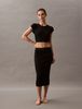 Calvin Klein - Áo ngủ nữ Rib Knit Cropped Tee