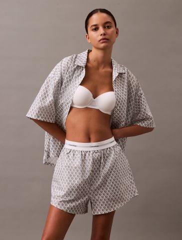 Calvin Klein - Quần ngủ CK nữ Logo Waistband Poplin Short