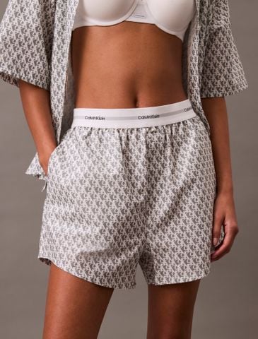 Calvin Klein - Quần ngủ CK nữ Logo Waistband Poplin Short - 2