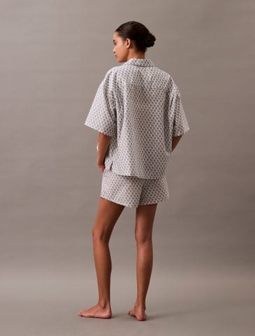 Calvin Klein - Quần ngủ CK nữ Logo Waistband Poplin Short - 4