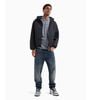 Armani Exchange - Áo khoác nam Men's Blue Puffer Jacket with Hood and Zipper