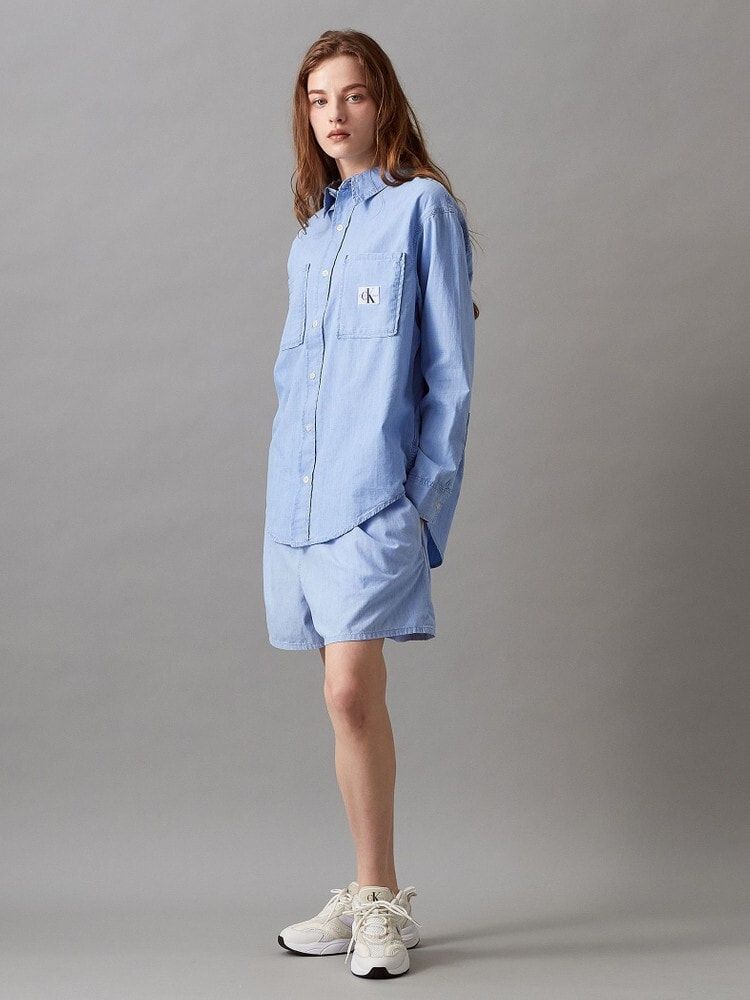 Calvin Klein - Áo sơ mi tay dài CK nữ Oversized Light Denim Shirt