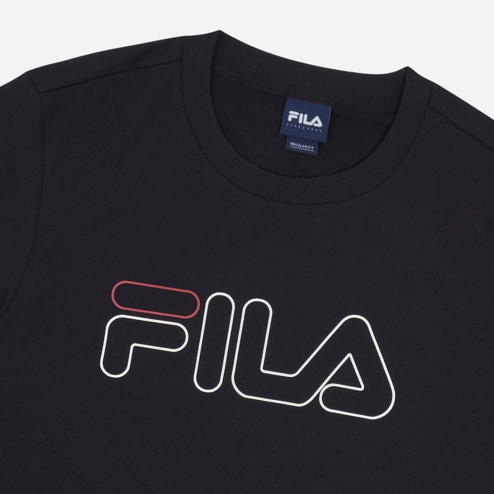 Fila - Áo thun nam nữ Uni Life Regular Fit 3D Logo Lifestyle