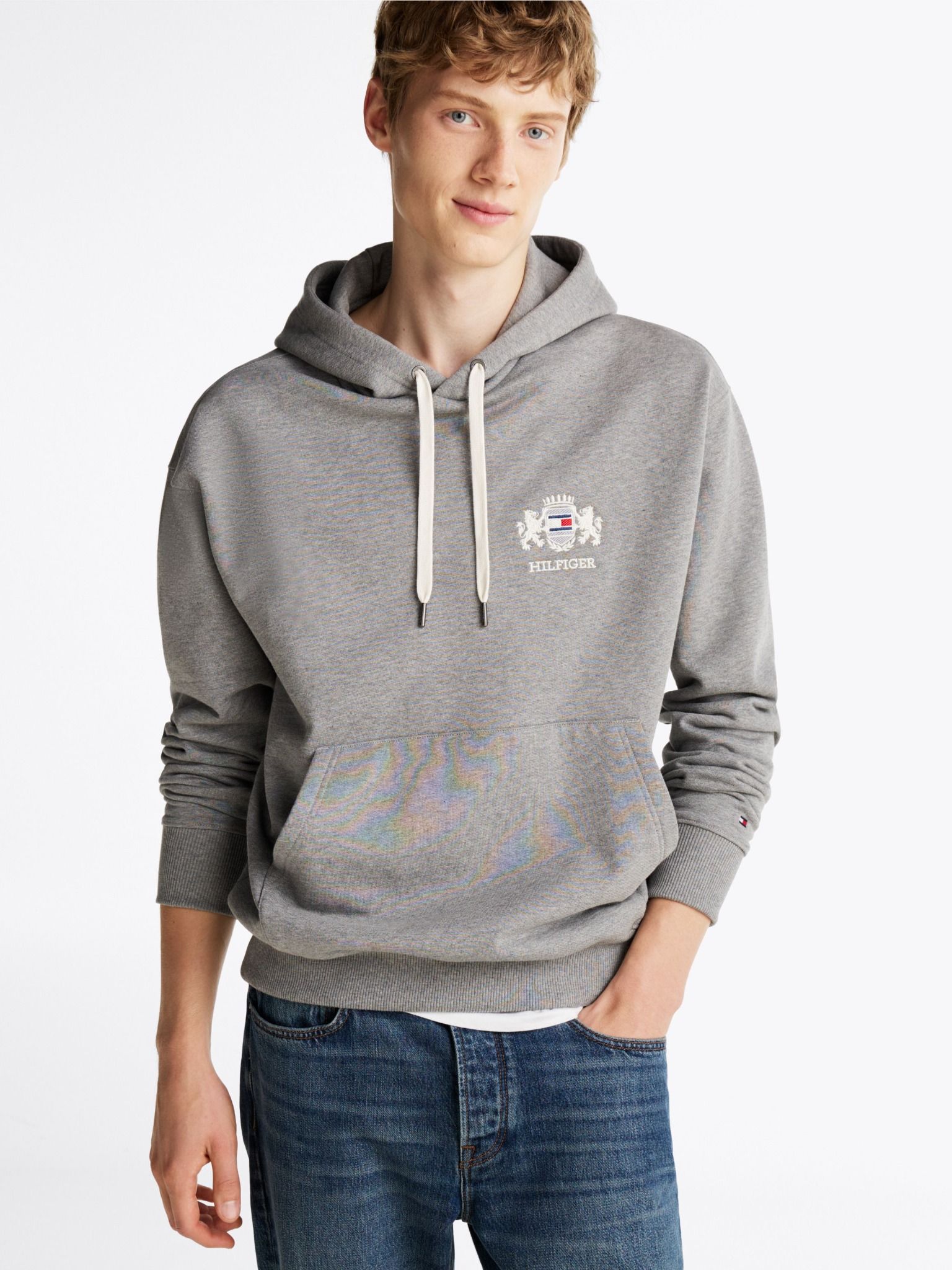 Tommy Hilfiger - Áo hoddie tay dài có mũ trùm đầu nam Logo Embroidery Hoody