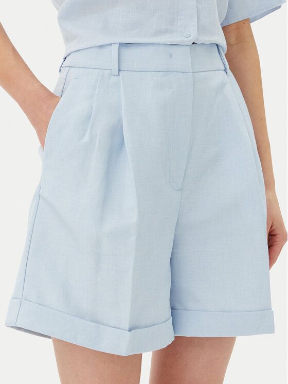 Tommy Hilfiger - Quần ngắn nữ Linen Mix Pleated Short