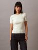 Calvin Klein - Áo dệt kim thời trang CK nữ CK Cotton Variegated Rib Crew