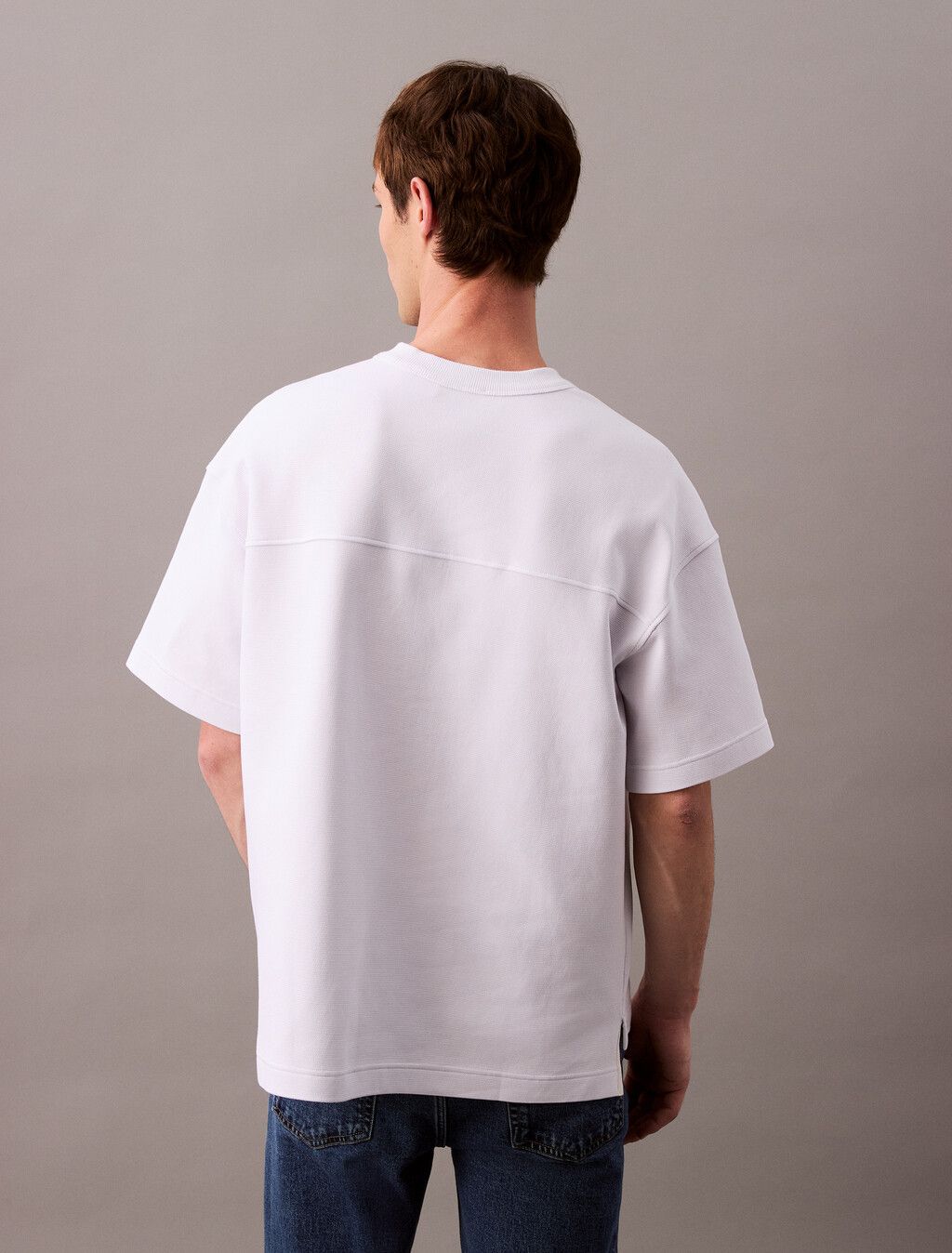 Calvin Klein - Áo phông tay ngắn nam CK Monogram Textured Pique Tee