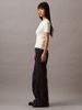 Calvin Klein - Áo dệt kim thời trang CK nữ CK Cotton Variegated Rib Crew