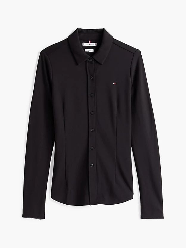 Tommy Hilfiger - Áo sơ mi tay dài nữ Split Cuff Slim Shirt