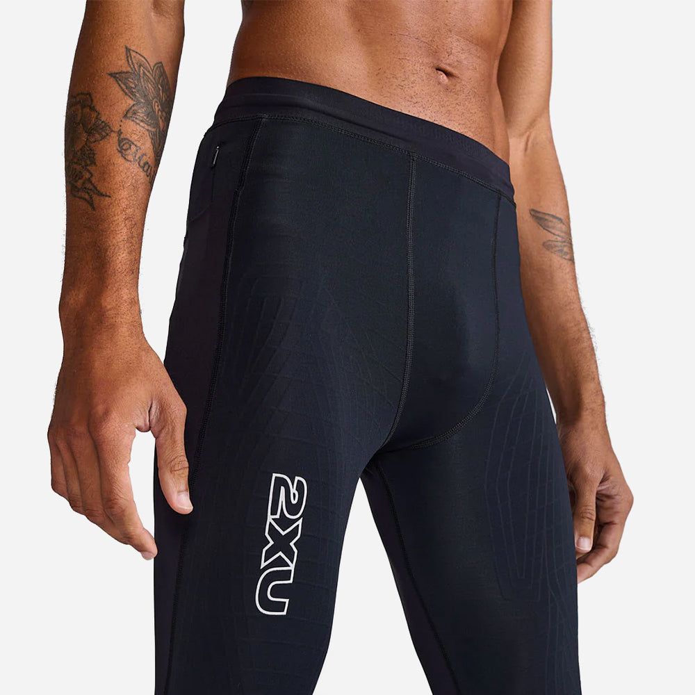 2Xu - Quần dài ống bó thể thao nam Light Speed React Comp Running Tights