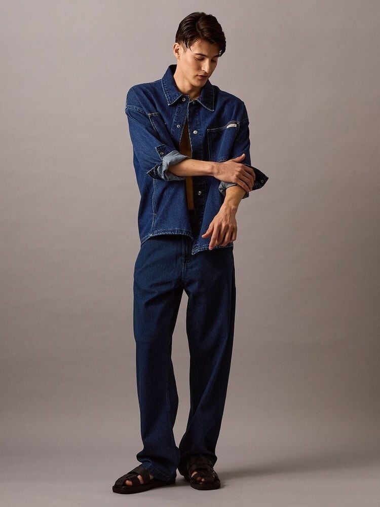 Calvin Klein - Áo khoác CK nam Denim Relaxed Shirt Jacket