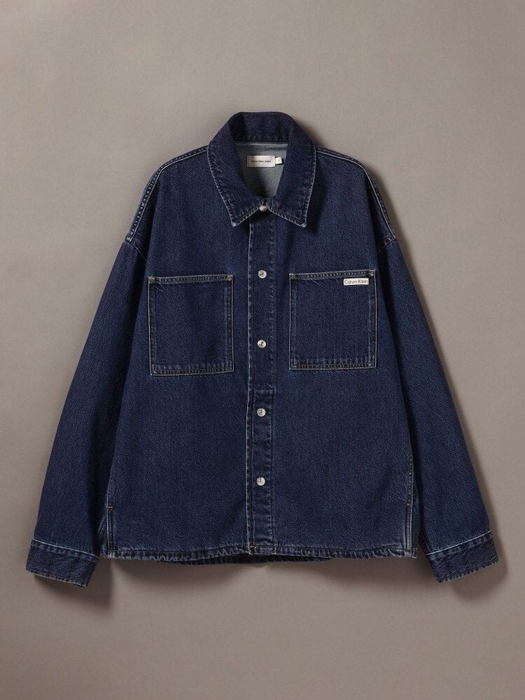 Calvin Klein - Áo khoác CK nam Denim Relaxed Shirt Jacket