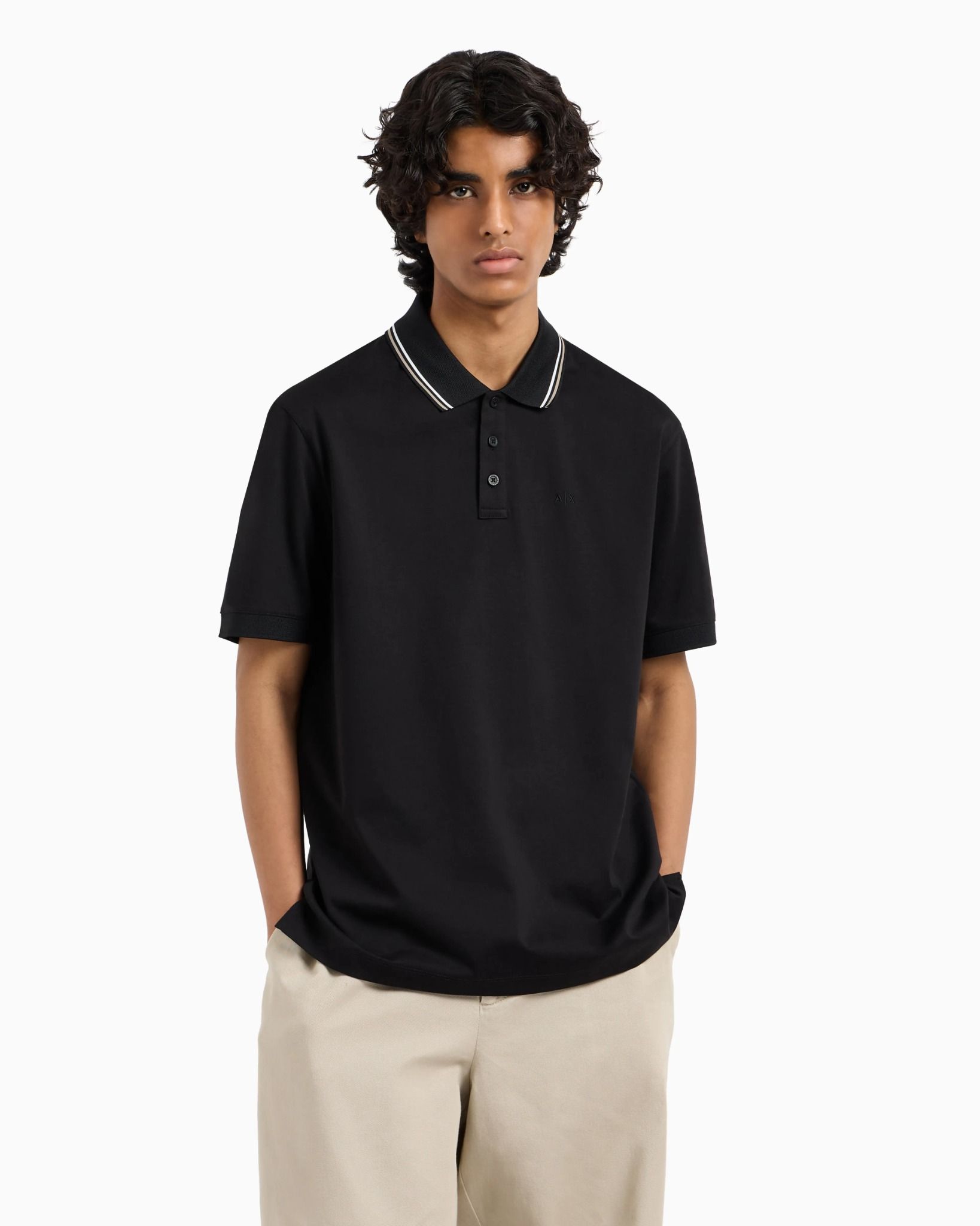 Armani Exchange - Áo thun có cổ nam AX Regular Fit Polo Shirt