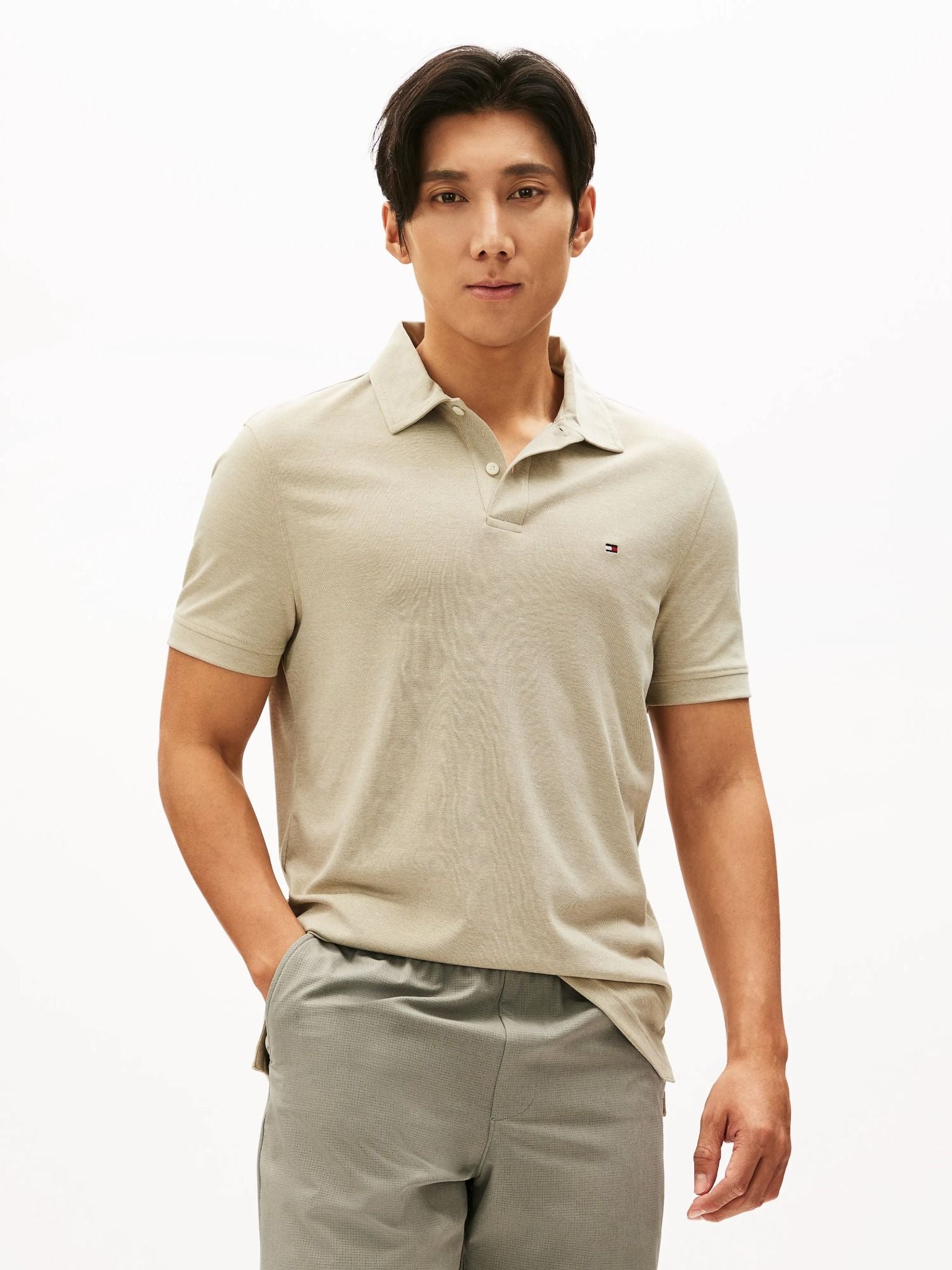 Tommy Hilfiger - Áo polo tay ngắn nam Performance Oxford Regular Polo