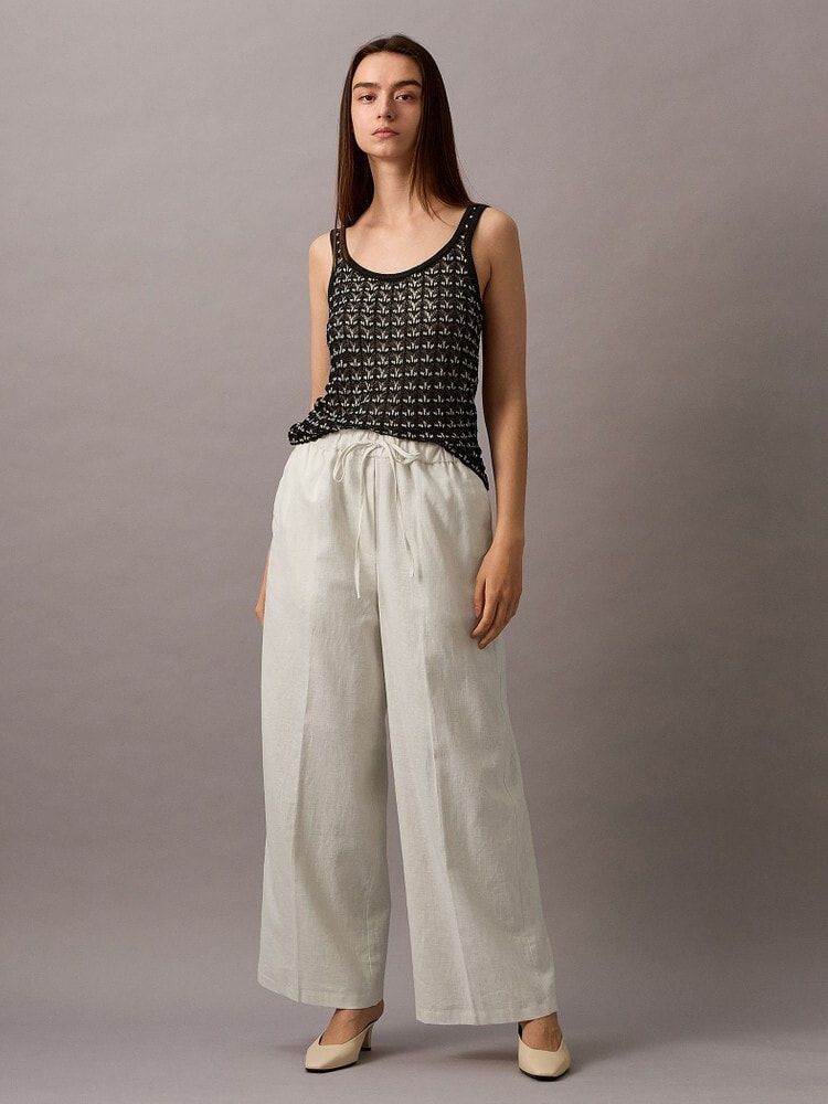 Calvin Klein - Quần dài CK nữ Linen Drawstring Pants