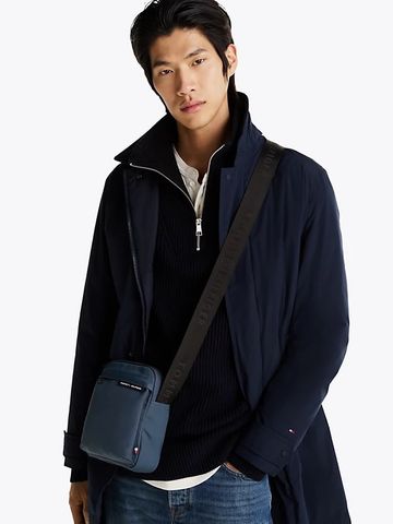 Tommy Hilfiger - Túi đeo chéo nam Rubberised Logo Reporter Bag
