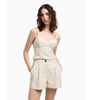 Armani Exchange - Quần short nữ Ax Shorts with white ecru metallic button fastening