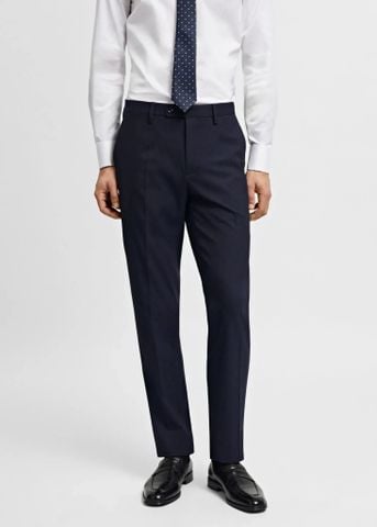 Mango - Quần tây nam Stretch fabric slim-fit suit trousers