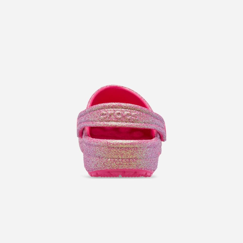 Crocs - Xăng đan trẻ em Classic Iridescent Glitter Lifestyle Sandals