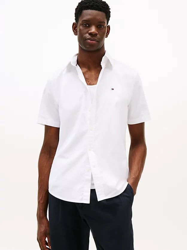 Tommy Hilfiger - Áo sơ mi tay ngắn nam TH Flex Regular Short Sleeve Shirt