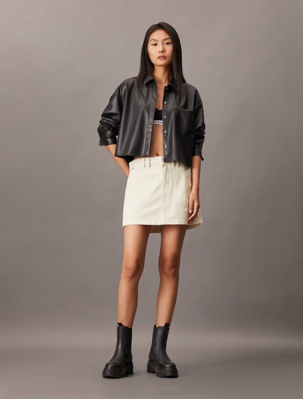 Calvin Klein - Váy jean CK nữ Denim Utility Skirt