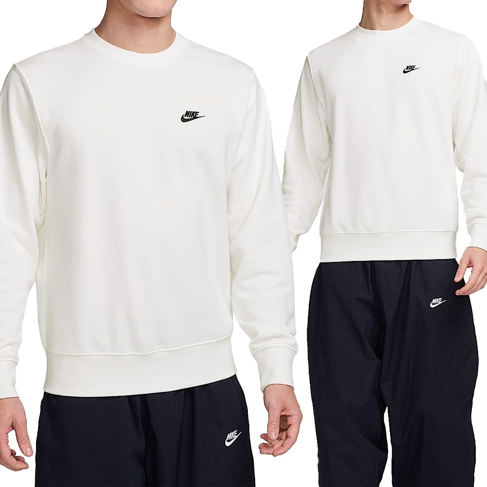 Nike - Áo len tay dài thể thao Nam Club Men's French Terry Crew