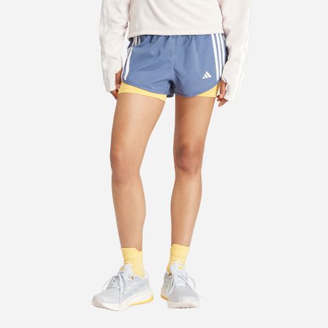 adidas - Quần ngắn chạy bộ Nữ Own The Run 3-Stripes 2-In-1 Shorts