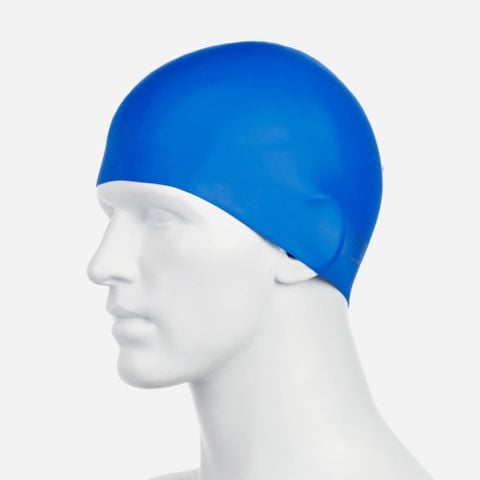Speedo - Nón bơi nam nữ Speedo Plain Moulded Silicone Cap Blue Swimming - 3