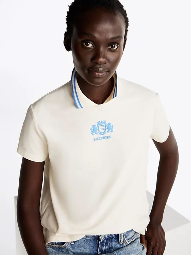 Tommy Hilfiger - Áo polo tay ngắn nữ Regular Fit Back Keyhole Polo Top