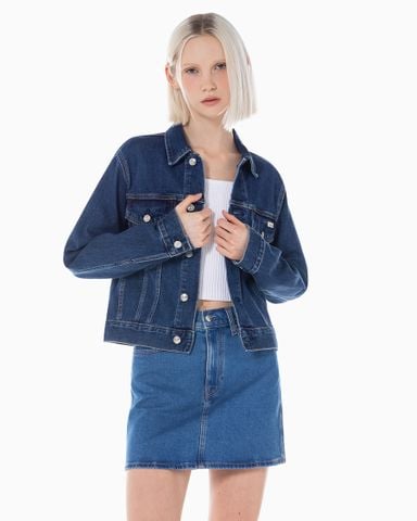 Calvin Klein - Áo khoác jeans nữ Classic Trucker Pacifico Jacket