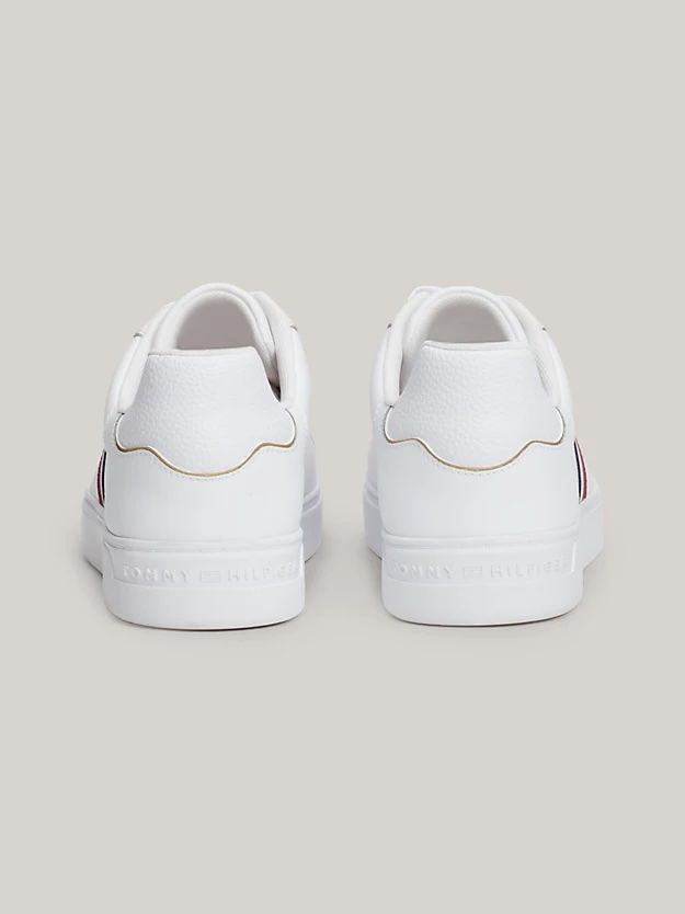Tommy Hilfiger - Giày nữ Essential Leather Signature Tape Court Trainers