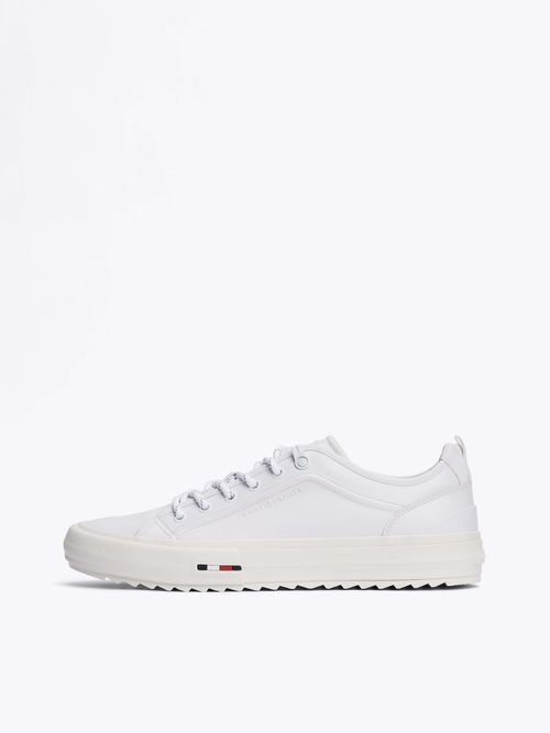Tommy Hilfiger - Giày nam Leather Serrated Trainers