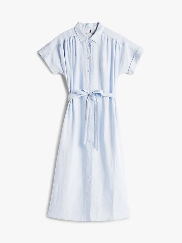 Tommy Hilfiger - Đầm nữ Pure Linen Midi Shirt Dress