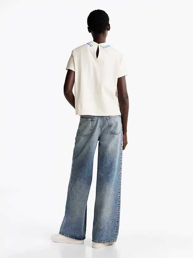 Tommy Hilfiger - Áo polo tay ngắn nữ Regular Fit Back Keyhole Polo Top