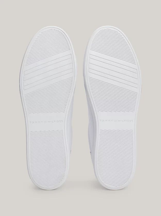 Tommy Hilfiger - Giày nữ Essential Leather Signature Tape Court Trainers