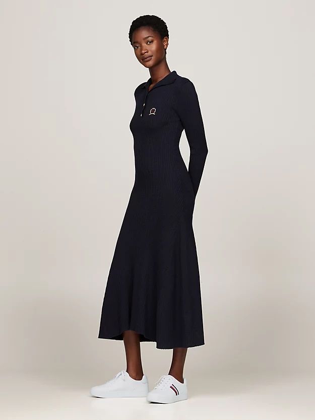 Tommy Hilfiger - Giày nữ Essential Leather Signature Tape Court Trainers