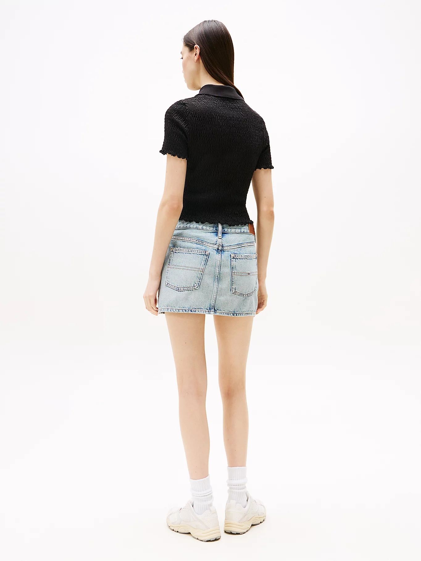 Tommy Hilfiger - Áo polo tay ngắn nữ Slim Smock Polo Shirt