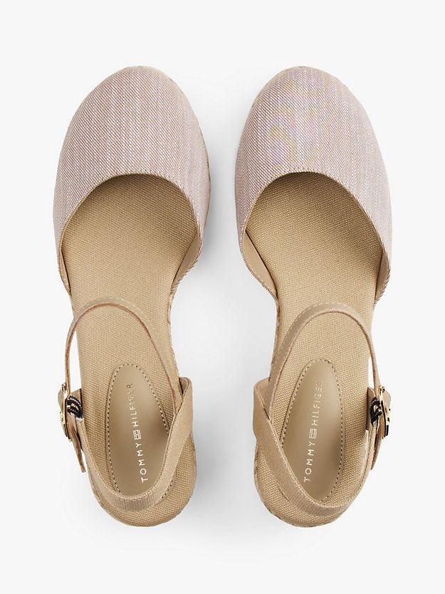 Tommy Hilfiger - Giày xăng đan đế cao nữ Chambray Wedge Espadrilles