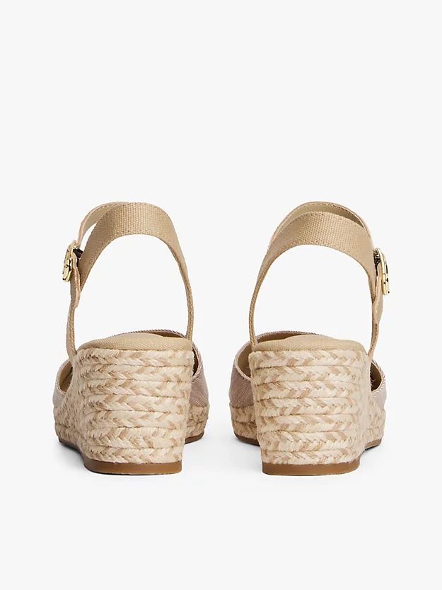 Tommy Hilfiger - Giày xăng đan đế cao nữ Chambray Wedge Espadrilles