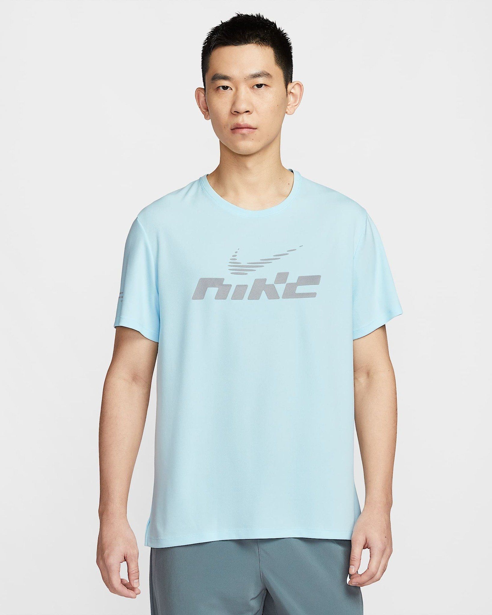 Nike - Áo tay ngắn thể thao Nam Miler Flash Men's Dri-FIT UV Short-Sleeve Running Top