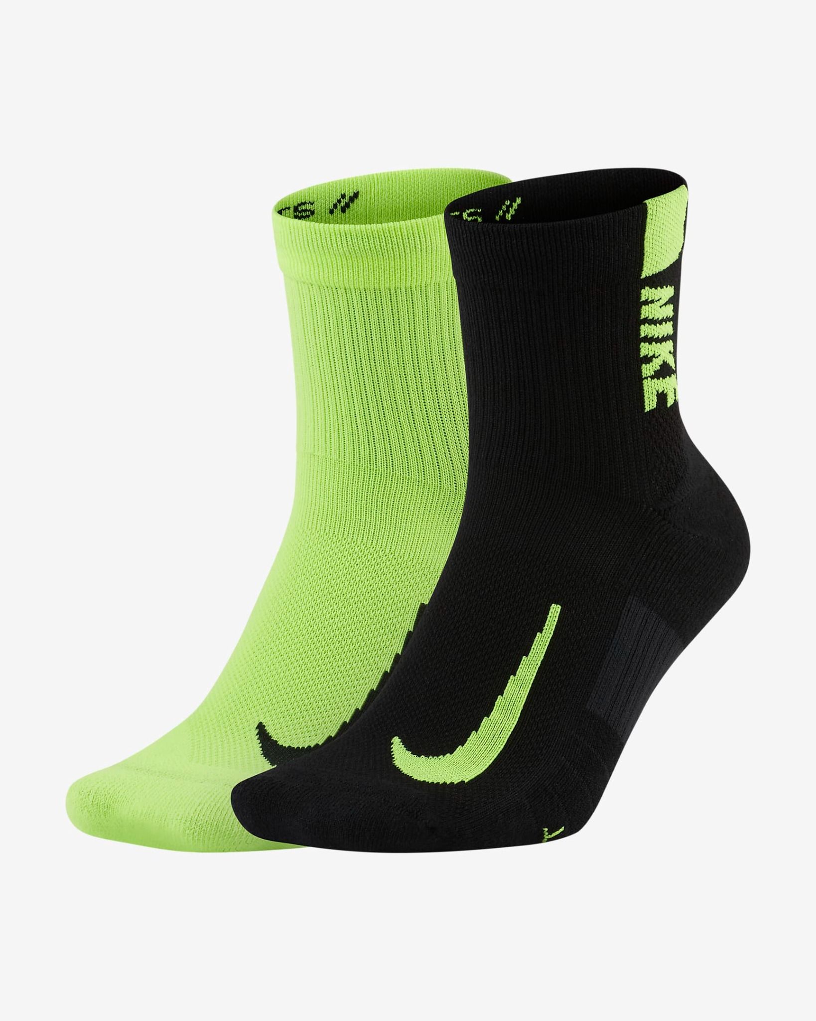 Nike - Vớ thể thao cổ cao (2 đôi) Nam Nữ Multiplier Running Ankle Socks (2 Pair)