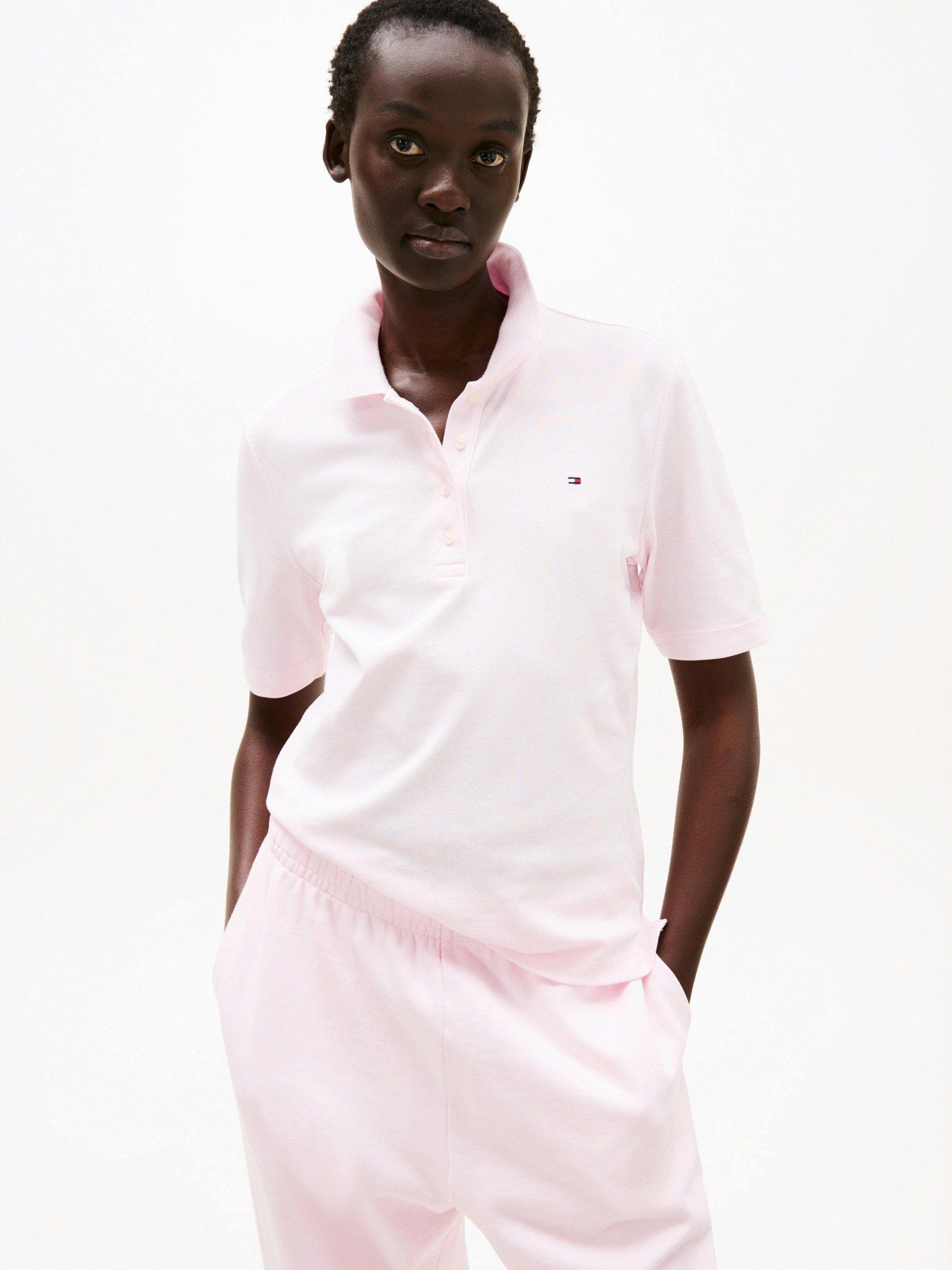 Tommy Hilfiger - Áo polo tay ngắn nữ 1985 Collection Flag Embroidery Regular Polo