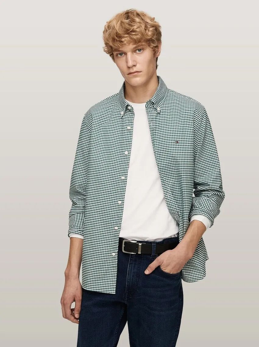 Tommy Hilfiger - Áo sơ mi tay dài nam Heritage Oxford Gingham Shirt