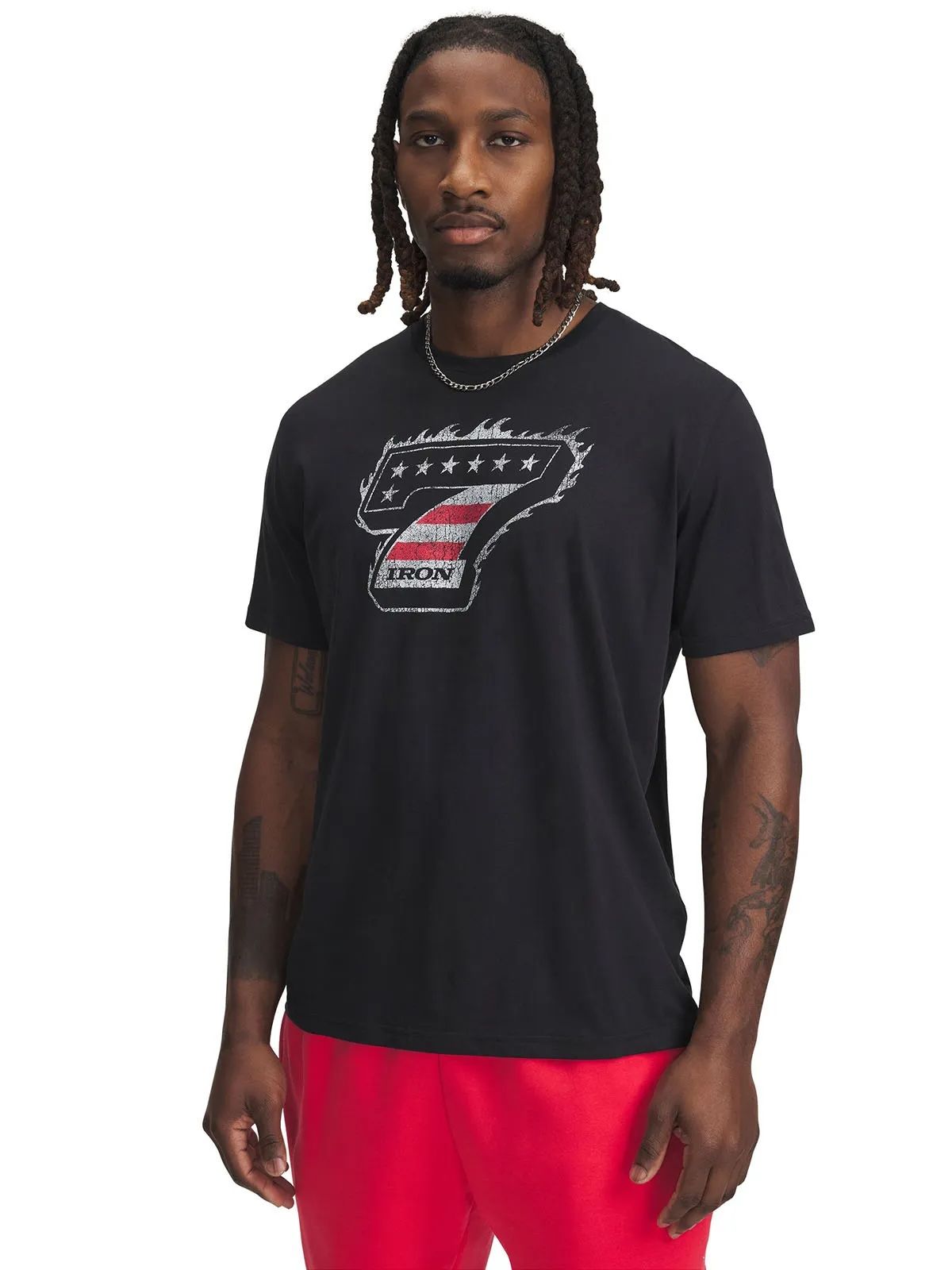 Under Armour - Áo thun thể thao nam  Project Rock iron 7 Tee Lifestyle